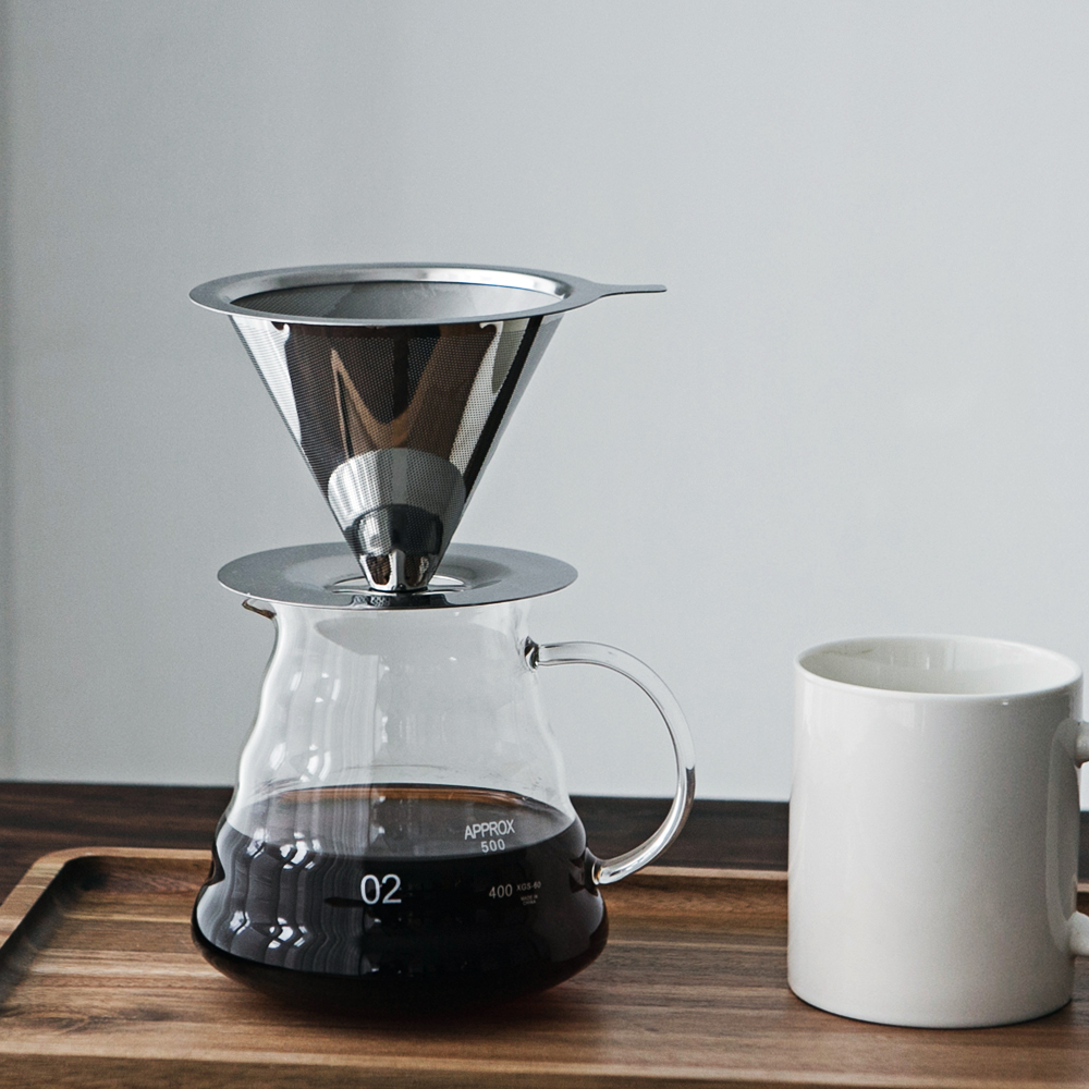 칼딘 세미퍼머넌트 핸드드립세트 FD-01 370ml(1-2인용)