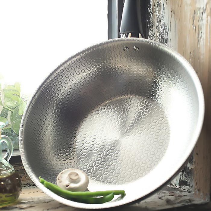 키친아트 일품 스텐 통5중 엠보 궁중팬 웍팬 18cm / 26cm / 28cm - 상세 이미지 2