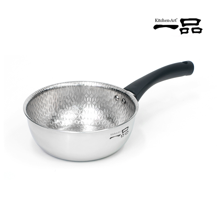 키친아트 일품 스텐 통5중 엠보 궁중팬 / 웍팬 18cm - 상품 이미지