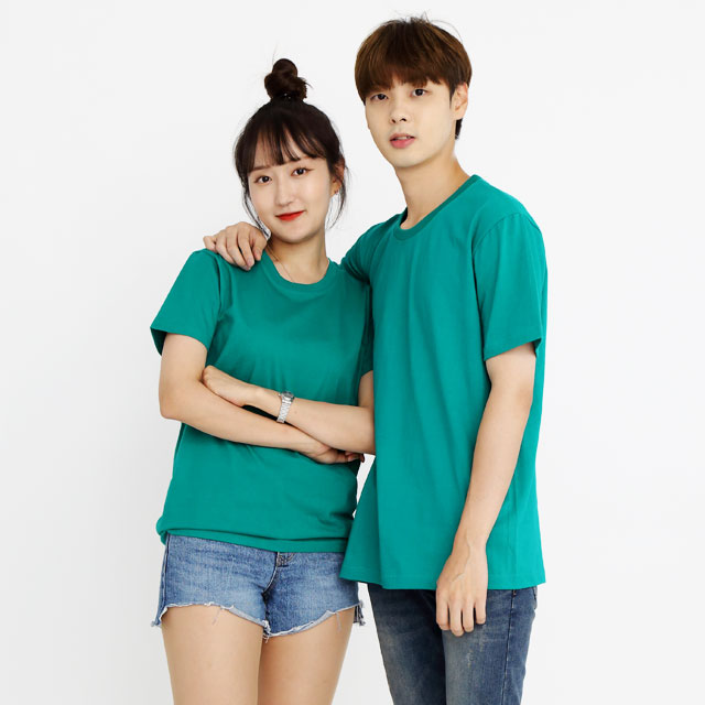 (14color)20수라운드 그린반팔티셔츠 가게식당 단체유니폼 홀서빙복 - 상세 이미지 2