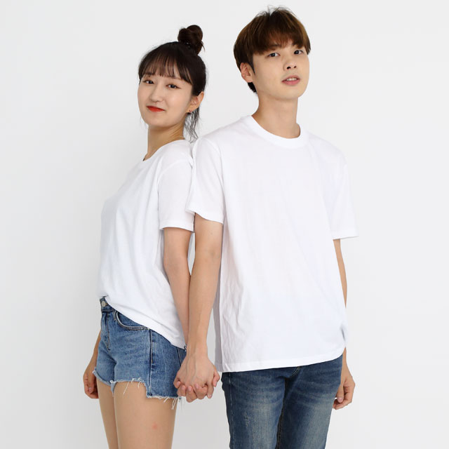 20수라운드화이트반팔티셔츠 가게식당유니폼 단체 주방위생복 홀서빙복 - 상세 이미지 2