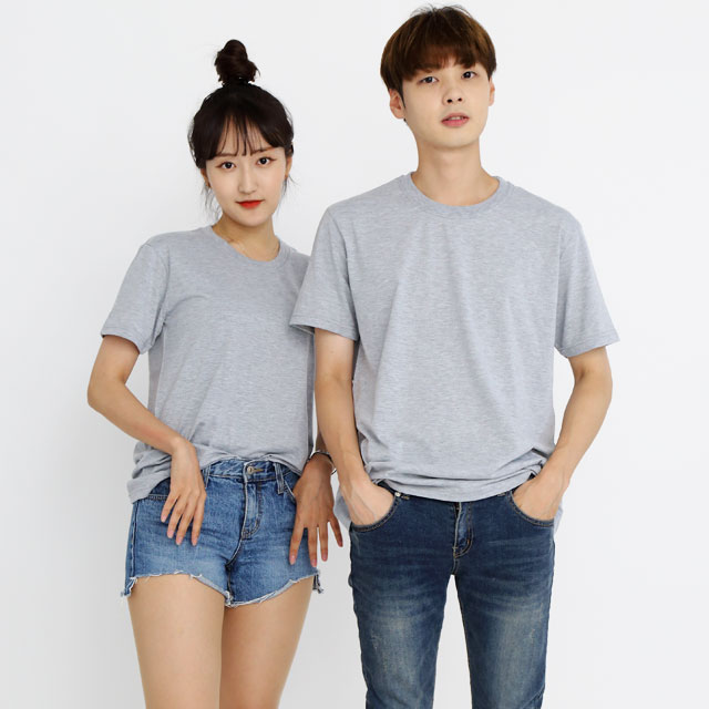 (14color)20수라운드 멜란지반팔티셔츠 가게식당 단체유니폼 홀서빙복 - 상세 이미지 4