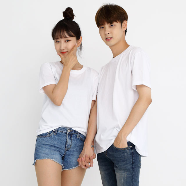 20수라운드화이트반팔티셔츠 가게식당유니폼 단체 주방위생복 홀서빙복 - 상세 이미지 3