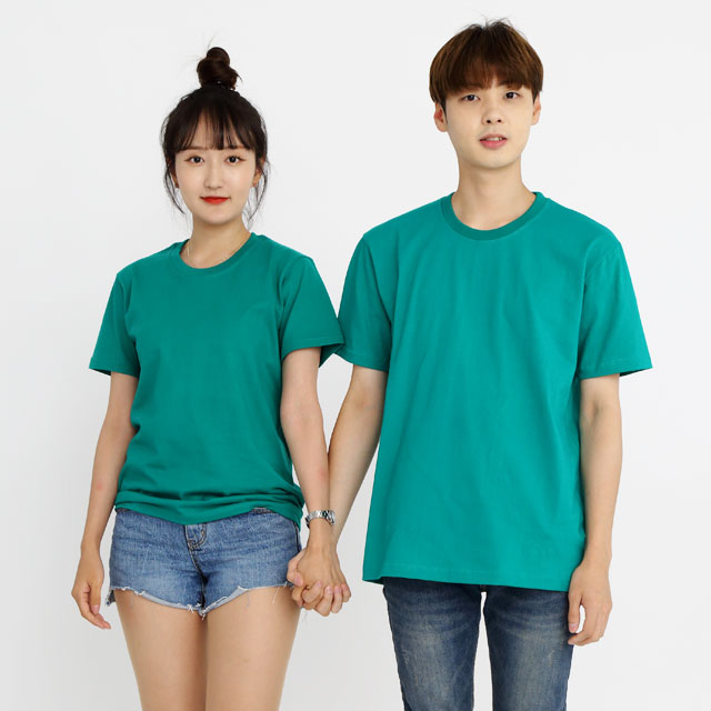 (14color)20수라운드 그린반팔티셔츠 가게식당 단체유니폼 홀서빙복 - 상세 이미지 3