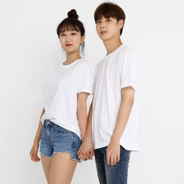 20수라운드화이트반팔티셔츠 가게식당유니폼 단체 주방위생복 홀서빙복 - 상세 이미지 4