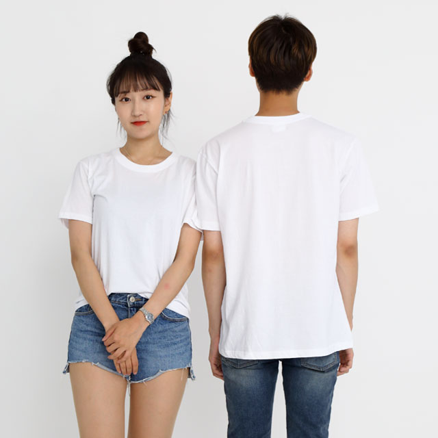 20수라운드화이트반팔티셔츠 가게식당유니폼 단체 주방위생복 홀서빙복 - 상세 이미지 5