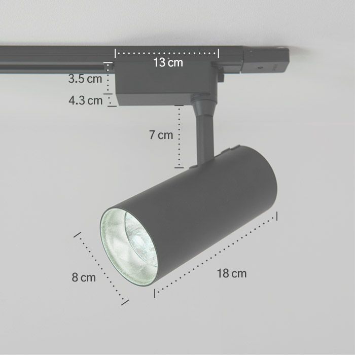 LED 자이로 COB 30W 레일 조명 ㄱ자 2M 세트 카페인테리어 - 상세 이미지 5