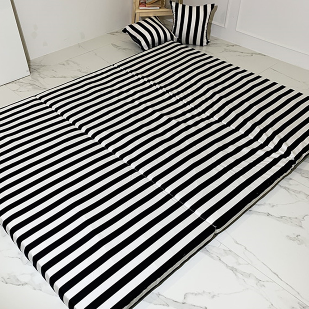 층간소음매트리스 접는매트리스 더블레이어폼 스트라이프 싱글