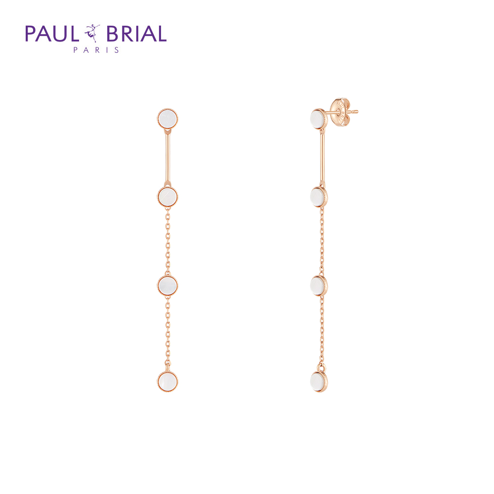 폴브리알 주얼리 자개 드롭 귀걸이 PIBE0130_BRASS - 메인 이미지