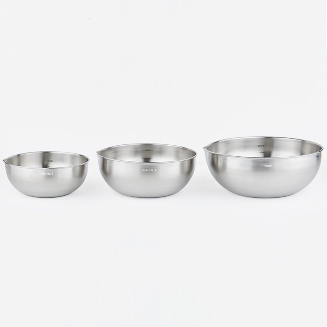 국내제작 304 스텐 계량 믹싱볼 소/1500ml 이미지 8