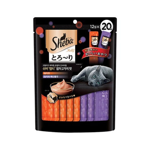 쉬바 멜티 고양이간식 참치 2가지맛12g(20개입) - 상세 이미지 4