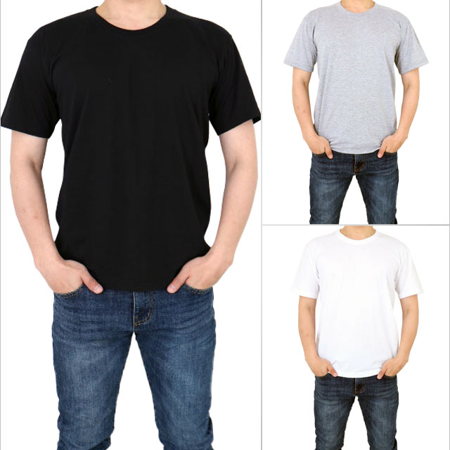 국내제작 남여공용 기본 라운드 면티 무지 반팔티 - 상세 이미지 2