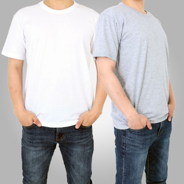 국내제작 남여공용 기본 라운드 면티 무지 반팔티 - 상세 이미지 3