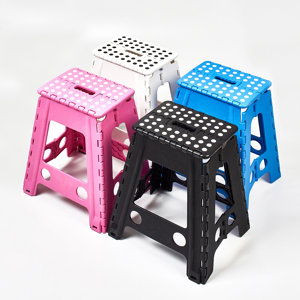 할메이드 플라스틱 간이의자 발판 미니 스툴 캠핑 휴대용 접이식 의자 특대