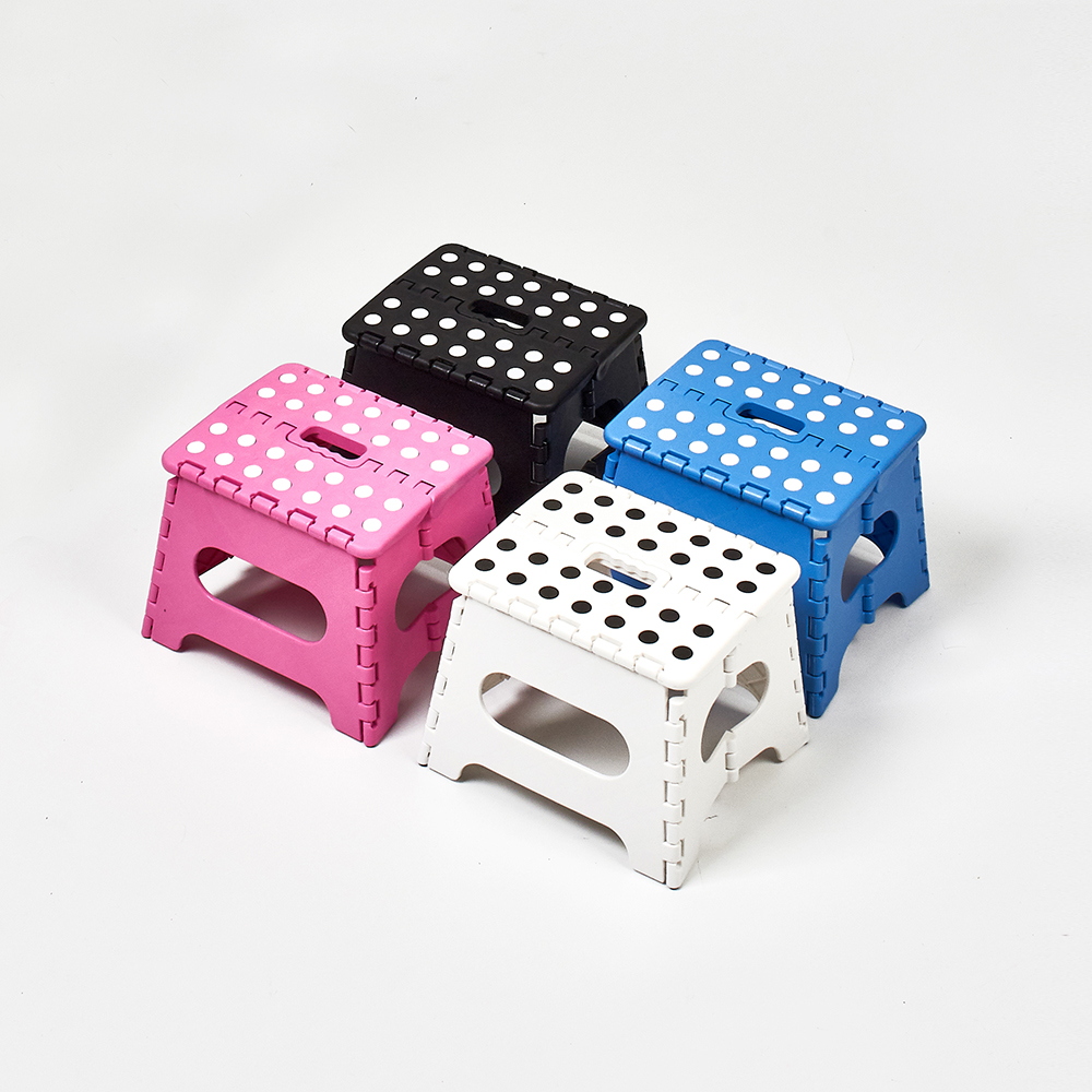 할메이드 플라스틱 간이의자 발판 미니 스툴 캠핑 휴대용 접이식 의자 소