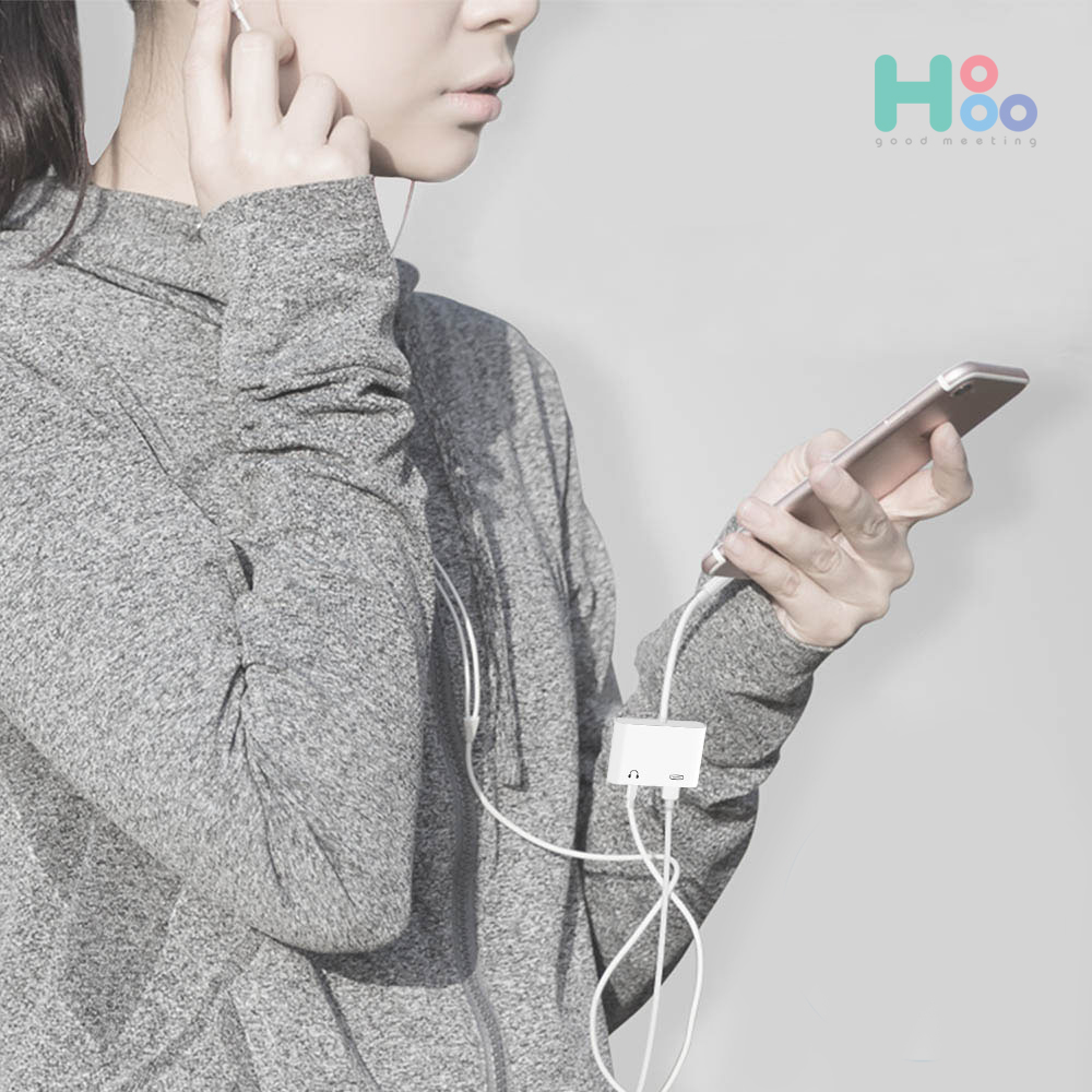 아이폰 이어폰 오디오 듀얼 젠더 006-1P - 상세 이미지 4