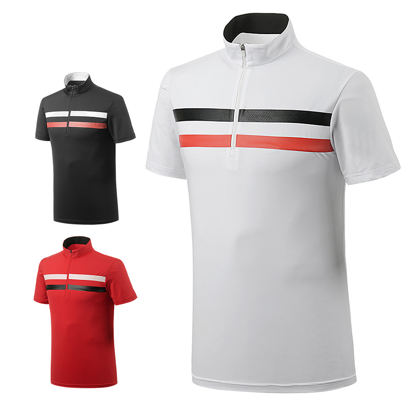 마스터베어 남성 아라크라 반집업 골프 반팔티셔츠 MB038