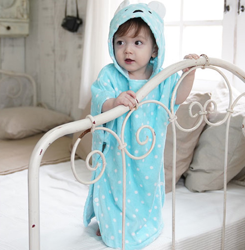 아기 아동 어린이 토끼 곰 목욕 비치 샤워 후드 가운