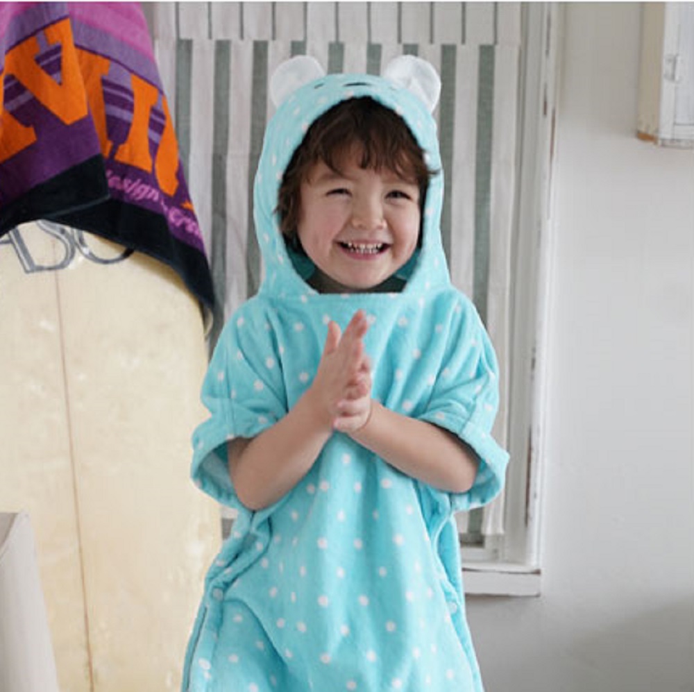 아기 아동 어린이 토끼 곰 목욕 비치 샤워 후드 가운