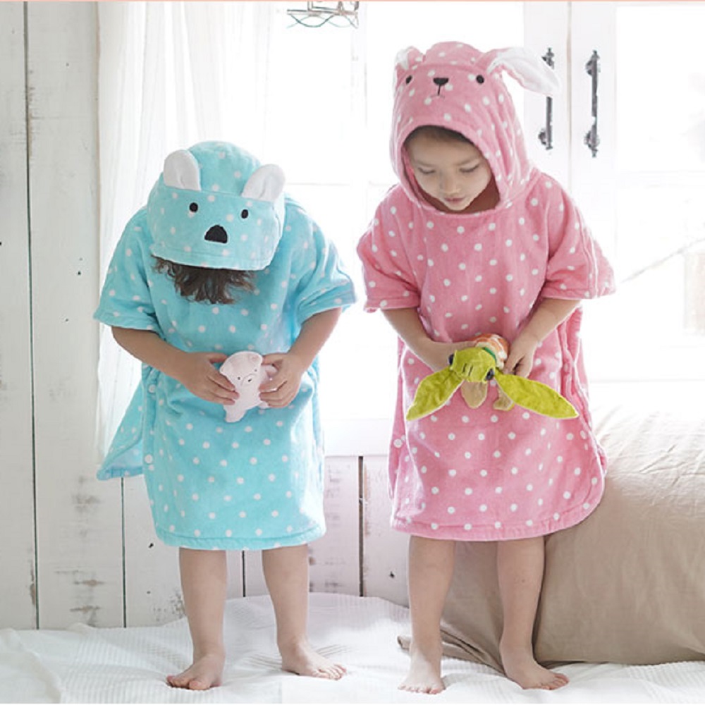 아기 아동 어린이 토끼 곰 목욕 비치 샤워 후드 가운