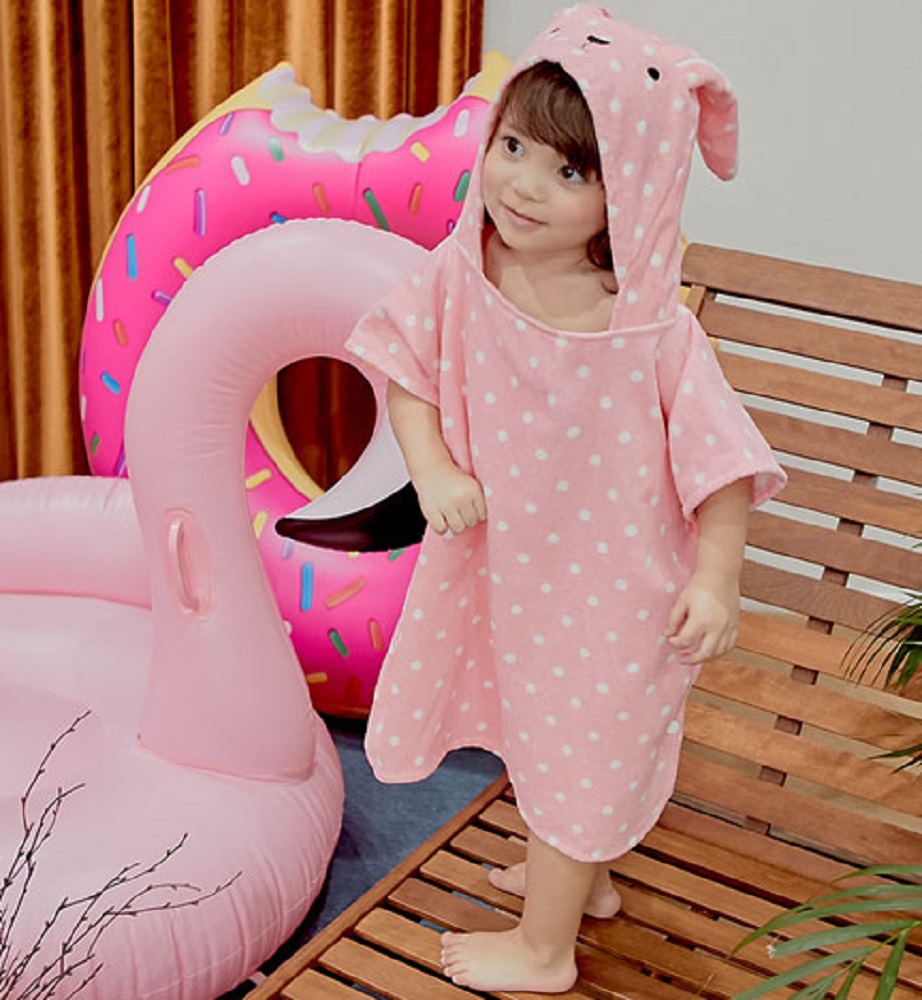 아기 아동 어린이 토끼 곰 목욕 비치 샤워 후드 가운