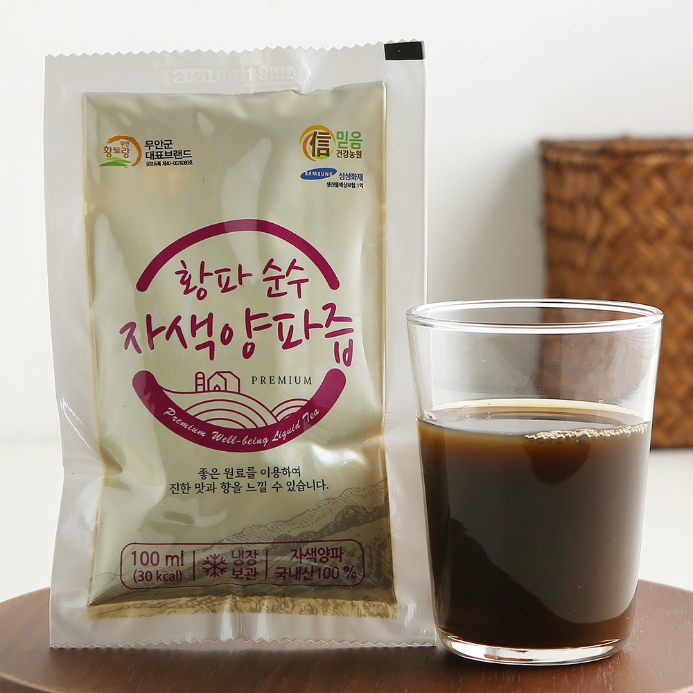황파 무안 자색양파즙 100ml 30포+30포 - 상품 이미지
