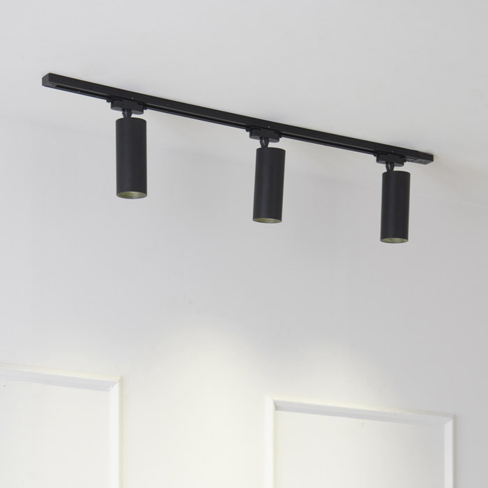 LED 자이로 COB 20w 레일 조명 1M 3구 블랙 주백색 - 상세 이미지 2