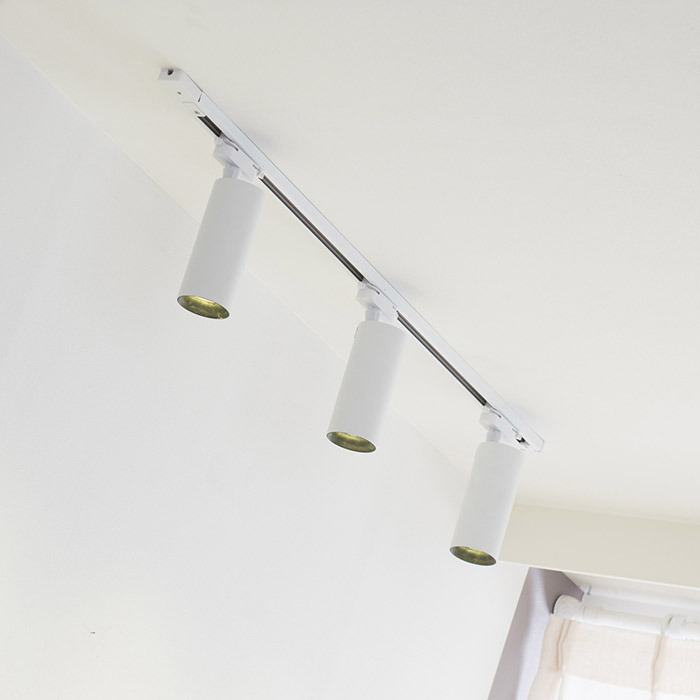 LED 자이로 COB 20w 레일 조명 1M 3구 블랙 주백색 - 상세 이미지 3