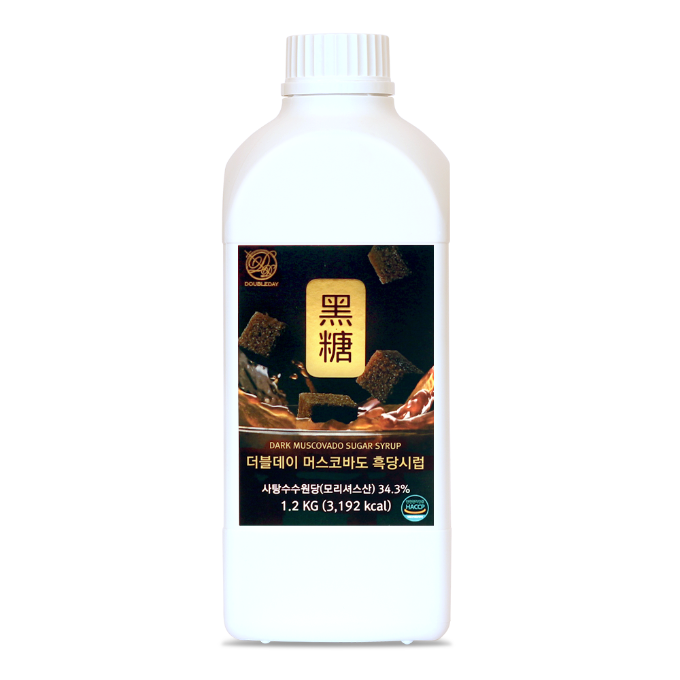 더블데이 / 머스코바도 흑당 시럽 1.2 KG / 모리셔스산 비정제원당 타이거 밀크티 버블티 밀크티 라떼 베이스 - 메인 이미지