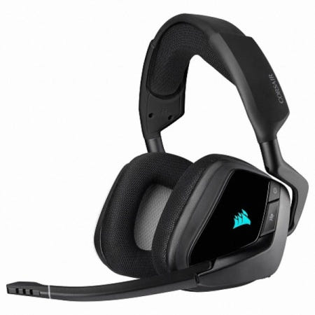 커세어 VOID ELITE RGB WIRELESS 7.1 채널 무선 게이밍 헤드셋 카본