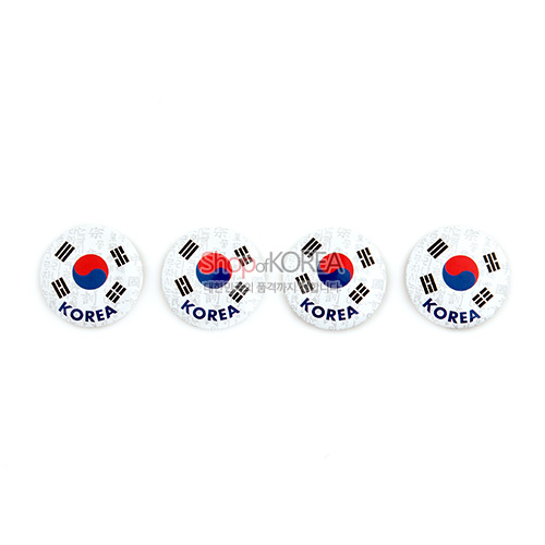 태극기 원형 냉장고 메모홀더 4종 세트 - 상품 이미지