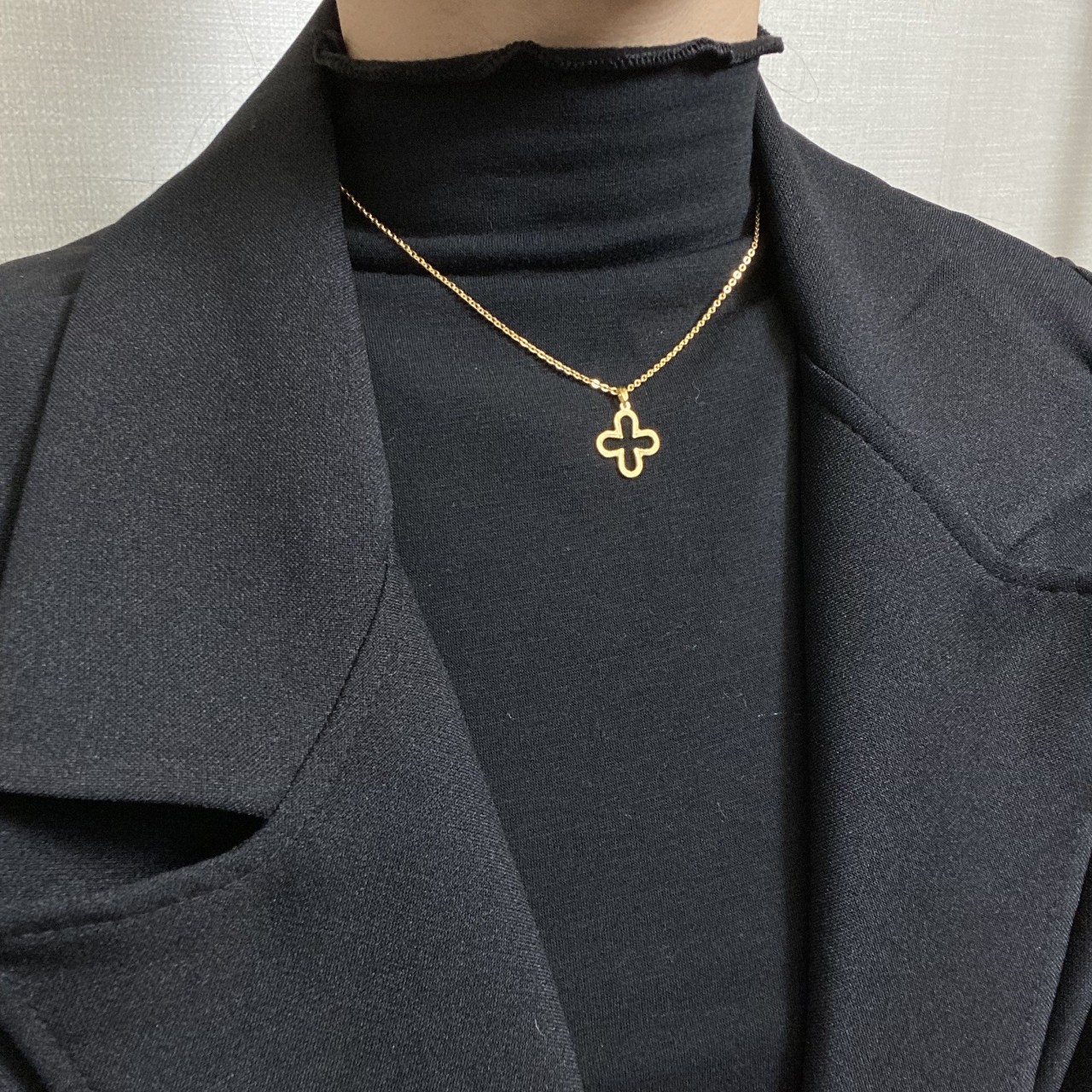 24k 순금목걸이 1D 크로스 목걸이 3.75g 18k 장식 포함