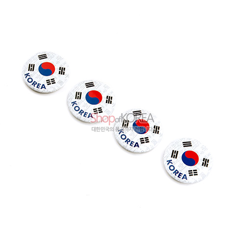 태극기 원형 냉장고 메모홀더 4종 세트 - 상세 이미지 2
