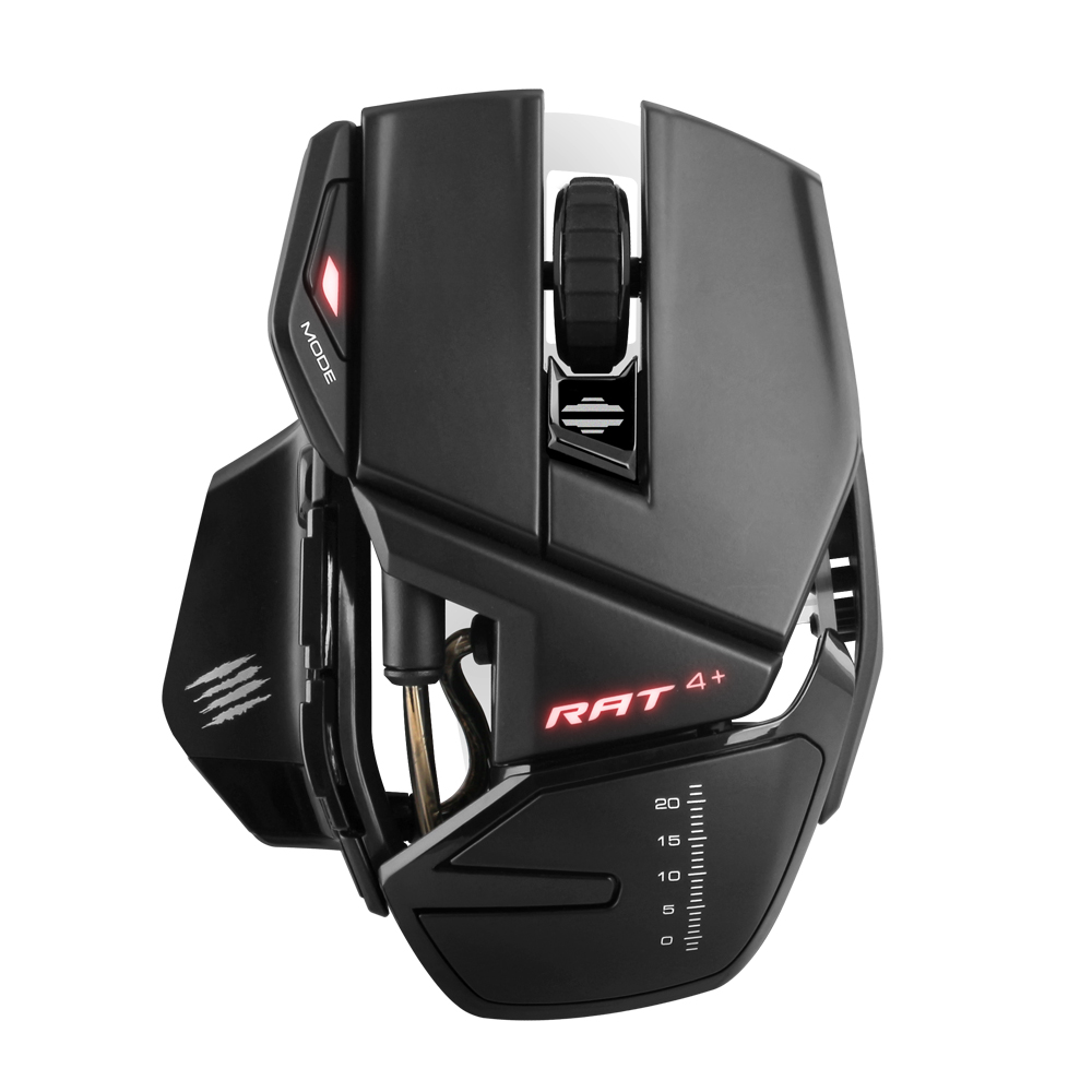 매드캣츠 MADCATZ RAT 4 PLUS 게이밍 마우스 블랙 - 상품 이미지