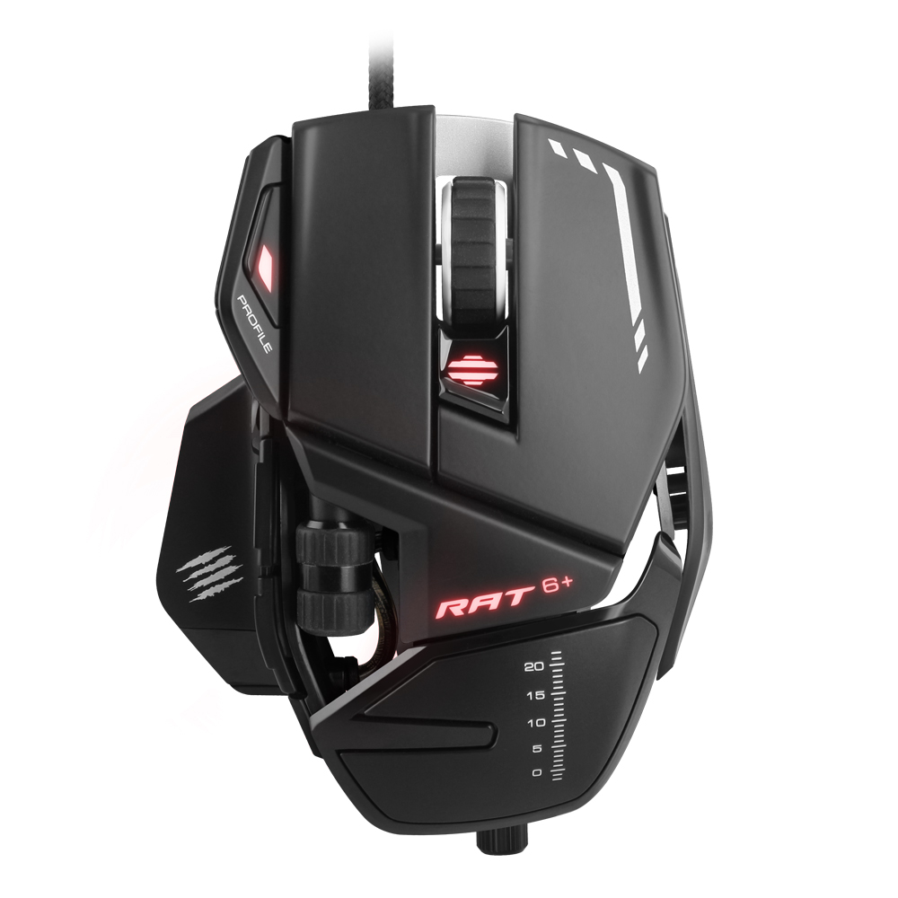 매드캣츠 MADCATZ RAT 6 PLUS 게이밍 마우스 블랙 - 메인 이미지