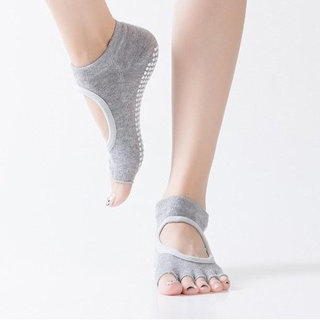 논슬립 토오픈 필라테스 요가양말 토삭스 순면 미끄럼방지 발가락 양말 이미지 6