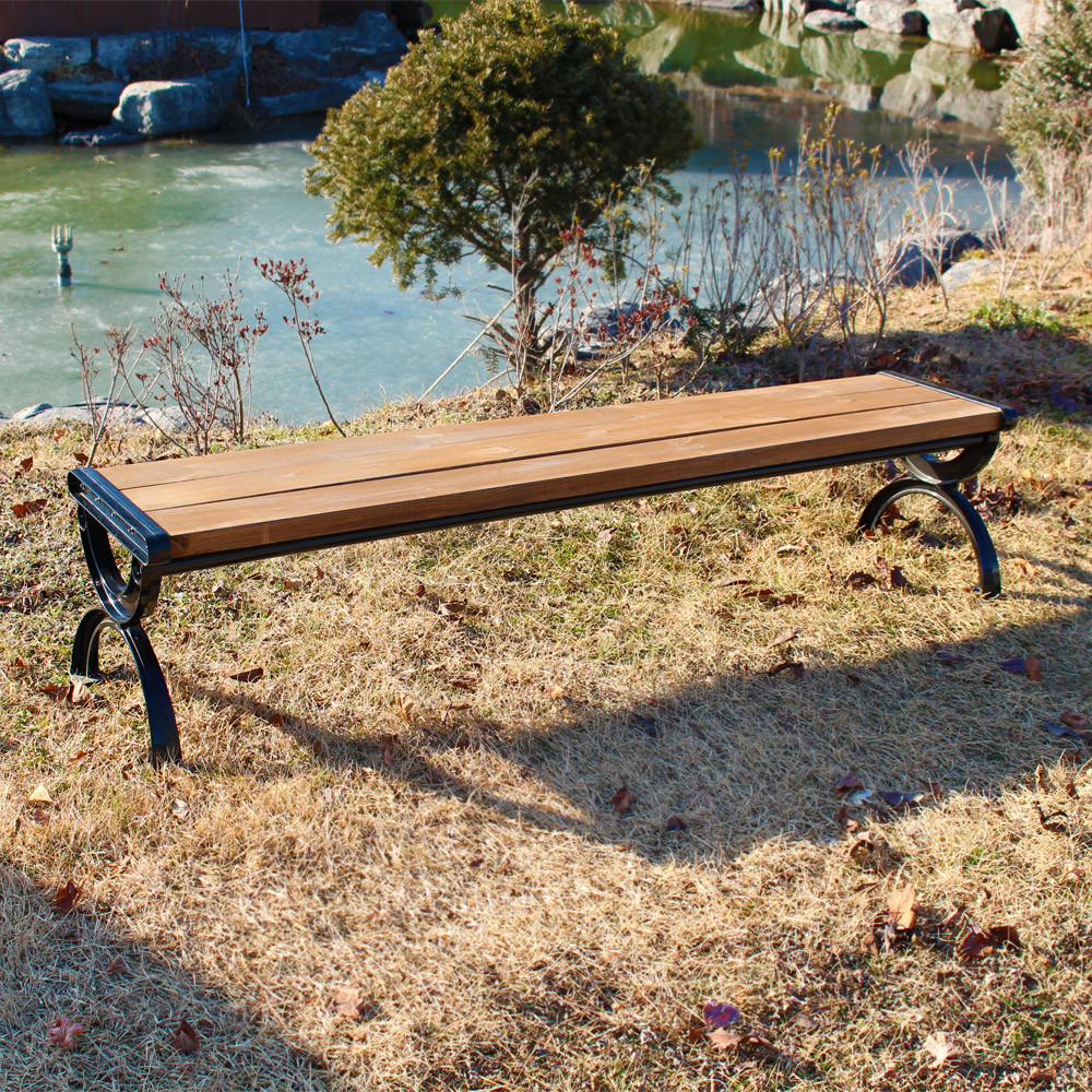 야외벤치 의자 테라스 정원 철제 야외용 카페 공원 평벤치 힐링1200