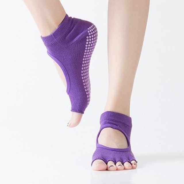 논슬립 토오픈 필라테스 요가양말 토삭스 순면 미끄럼방지 발가락 양말 이미지 8