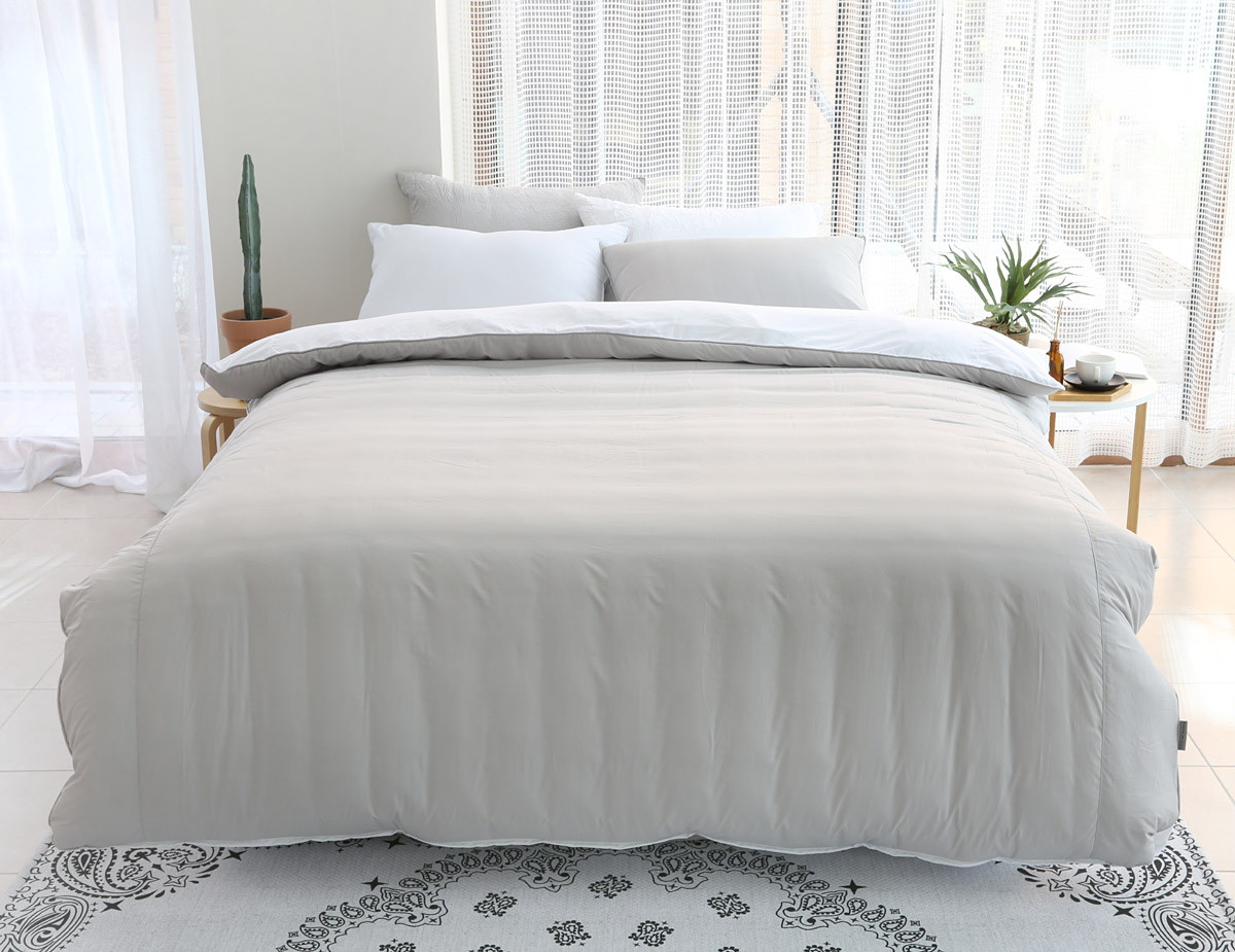 호텔침구 모달 이불세트 알러지케어 사계절 신혼 그레이화이트 침구세트 Q