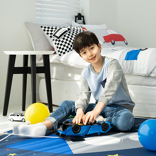 키즈 알러지케어 간절기 손자수 차렵이불 패드세트 레이싱 (자동차), S.SS(싱글.슈퍼싱글겸용)
