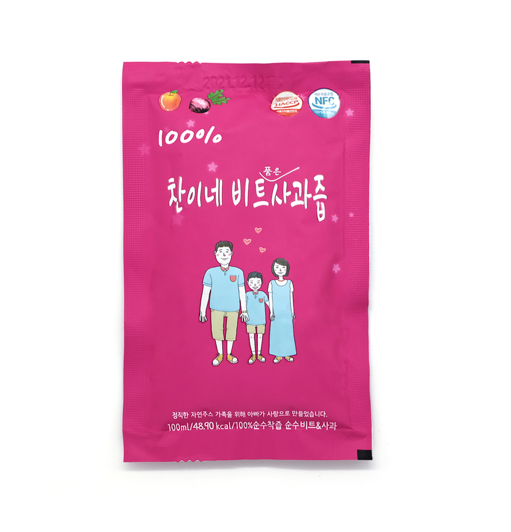 찬이네과수원 비트사과즙 100ml 30포 첨가물제로 아기사과즙 - 상세 이미지 4