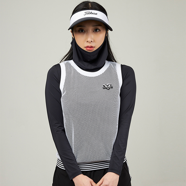 투빅토리 망사조끼 여성골프웨어 시스루 베스트