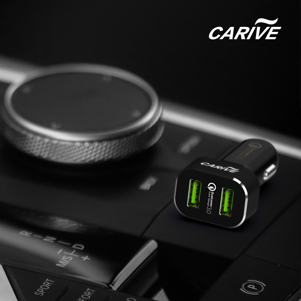 카리브 고품질 고급 디자인 QC3.0 USB 2포트 고속 차량용 시거잭 충전기 이미지 6
