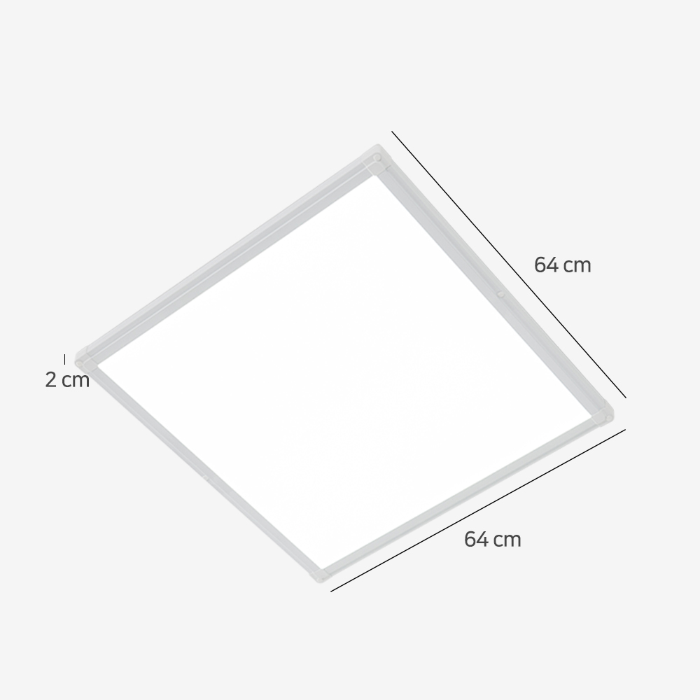 울트라 LED 엣지 평판조명 640x640 50W 무타공 방등 거실등 화이트 주광색 하얀빛 640mm