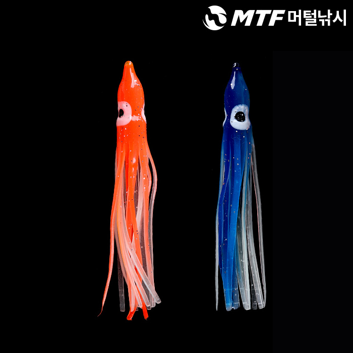네온훅 야광 꼴뚜기 루어 웜 8.5cm 10개입 소프트베이트 - 상품 이미지