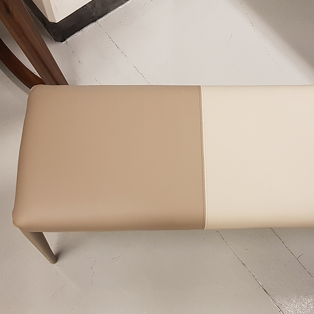 스코나 노틸러 가죽 2인 벤치 의자 1050