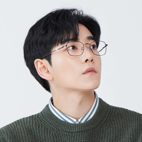 초경량 가벼운 안경테 남자 여자 사각 스퀘어 메탈 - 상세 이미지 3