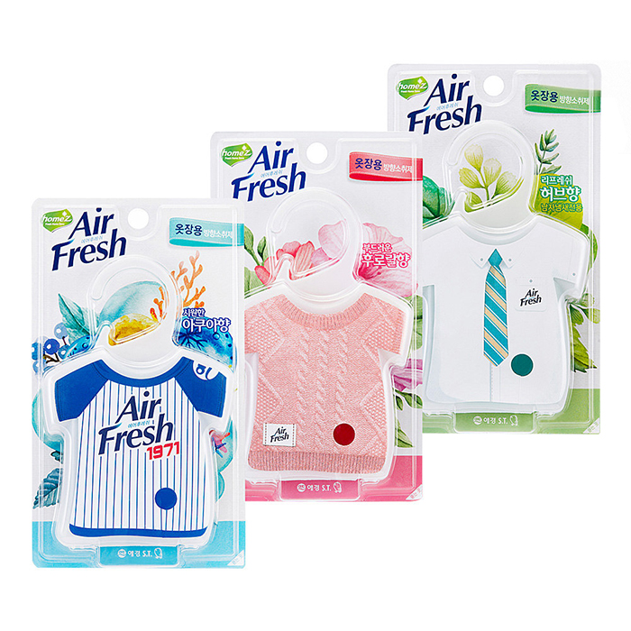 홈즈 에어후레쉬 옷장용 탈취제 방향소취제 32g 후로랄 / 아쿠아 / 허브