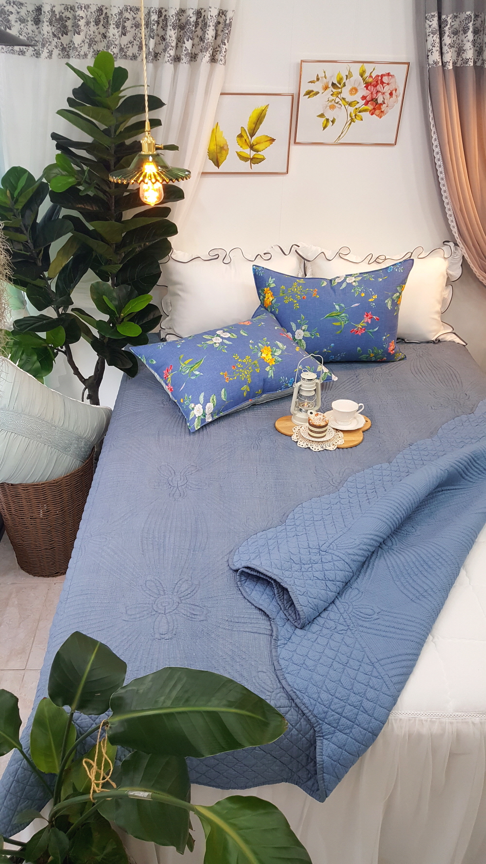 오월 먼지없는 침대 패드 베드 스프레드 카페트 슈퍼싱글 퀸 라지킹 사이즈