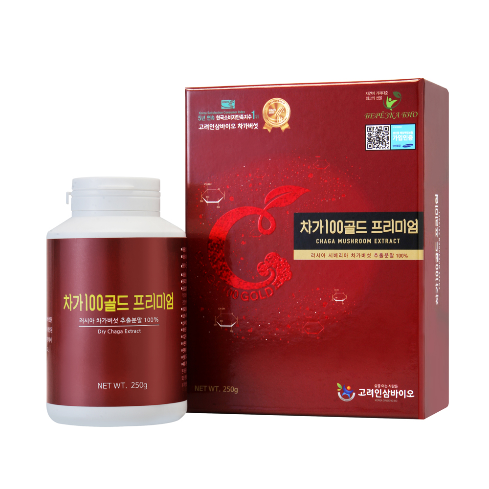 러시아차가버섯 추출분말 차가100골드 프리미엄 250g